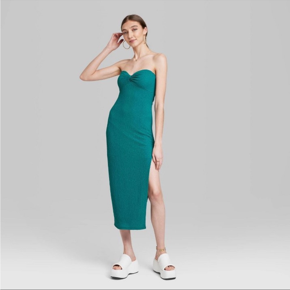 Wild Fable Strapless Tube Midi Bodycon Knit Dress Size L